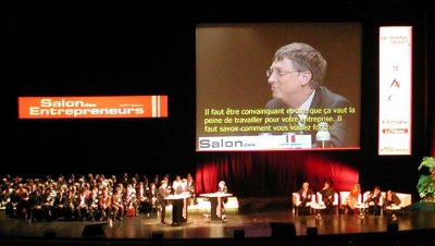 Bill Gates et Luc Besson au Salon des Entrepreneurs